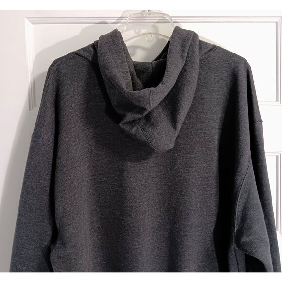 Y2K Grunge Skulls Tultex Hoodie Sweatshirt Men XL Gray Flames Grim Reaper Goth - Picture 5 of 9